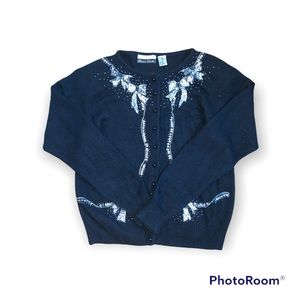 Vintage Dana Scott Silk/angora Cardigan Sweater Sz M